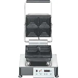 Pojedynczy grill kanapkowy Silex, żeliwne płyty piramidalne